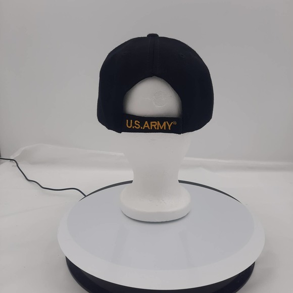 US ARMY Black w/embroidered patches adjustable hook loop back - Picture 5 of 6